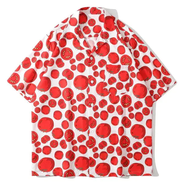Edelux - Tomato Print Short Sleeve Shirt