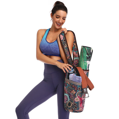 Bohème Bag – Canvas Yoga Backpack with Large Zipped Pocket