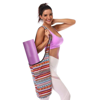 Bohème Bag – Canvas Yoga Backpack with Large Zipped Pocket