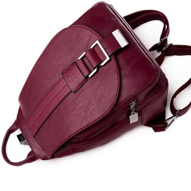 Elegant Leather Backpack for Women - LuxeVoyage Collection