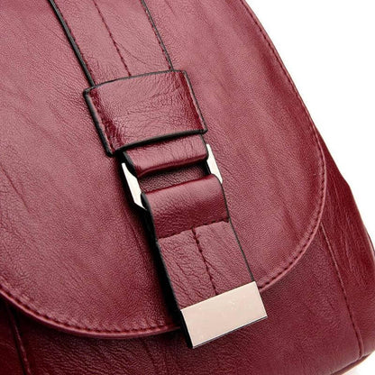 Elegant Leather Backpack for Women - LuxeVoyage Collection