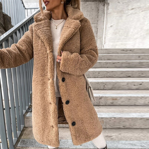 CozyChic - Elegant plush coat for all seasons, soft and luxurious