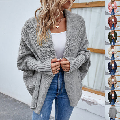 CozyKnits - Oversized knitted cardigan for autumn-winter fashion