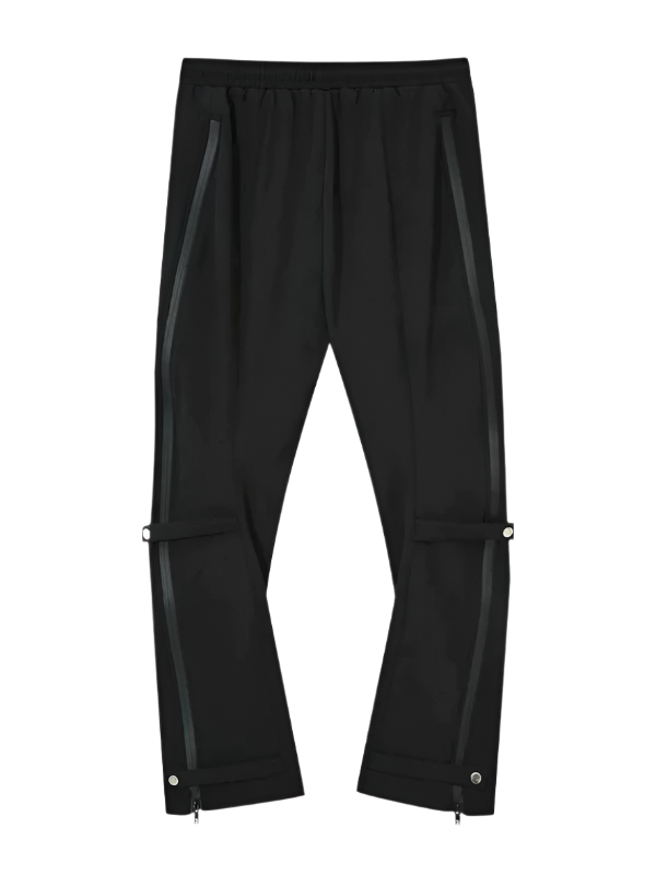 Edelux – Zip-up drawstring pants with modern fit