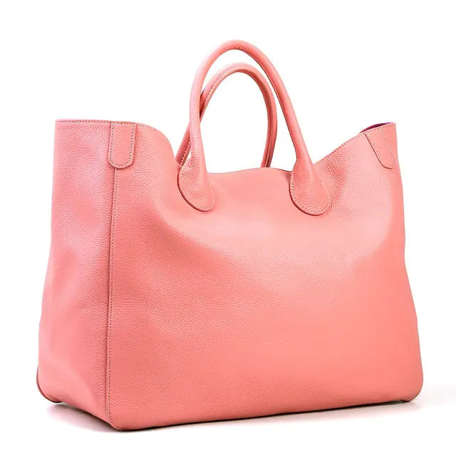 EleganceTote – Oversized Genuine Leather Handbag for Modern Women