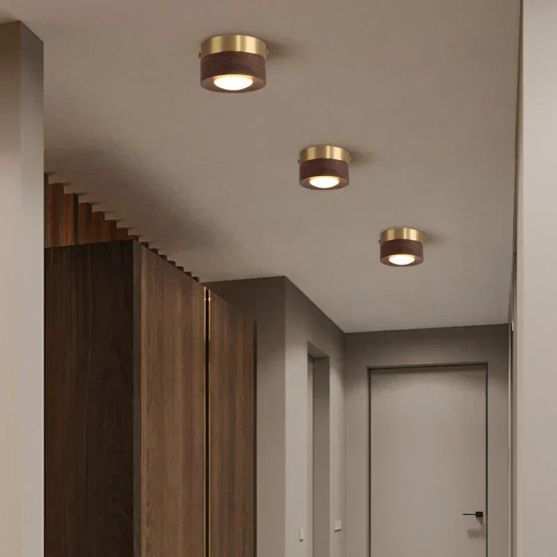 Walnutra - LED Ceiling Spotlight | Effortless Natural Wood Elegance