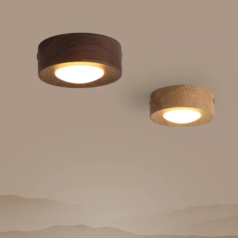 Walnutra - LED Ceiling Spotlight | Effortless Natural Wood Elegance