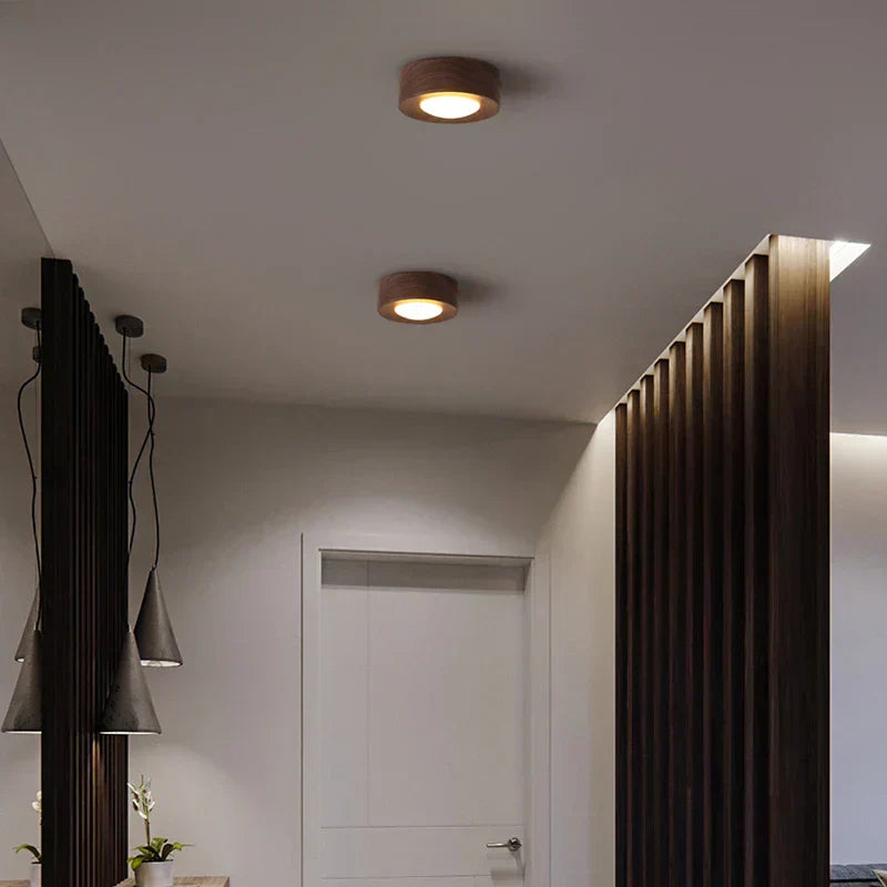 Walnutra - LED Ceiling Spotlight | Effortless Natural Wood Elegance