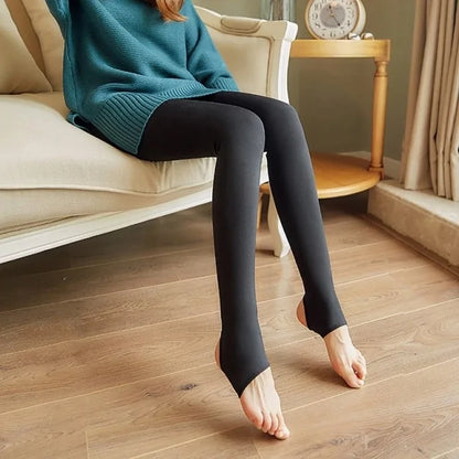 CozyChic - Warm and soft translucent fleece tights for winter elegance