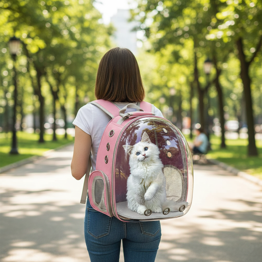 PetView – Ergonomic Transparent Cat Backpack Edelux