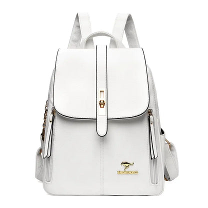 Vintage Elegance Women's Leather Backpack