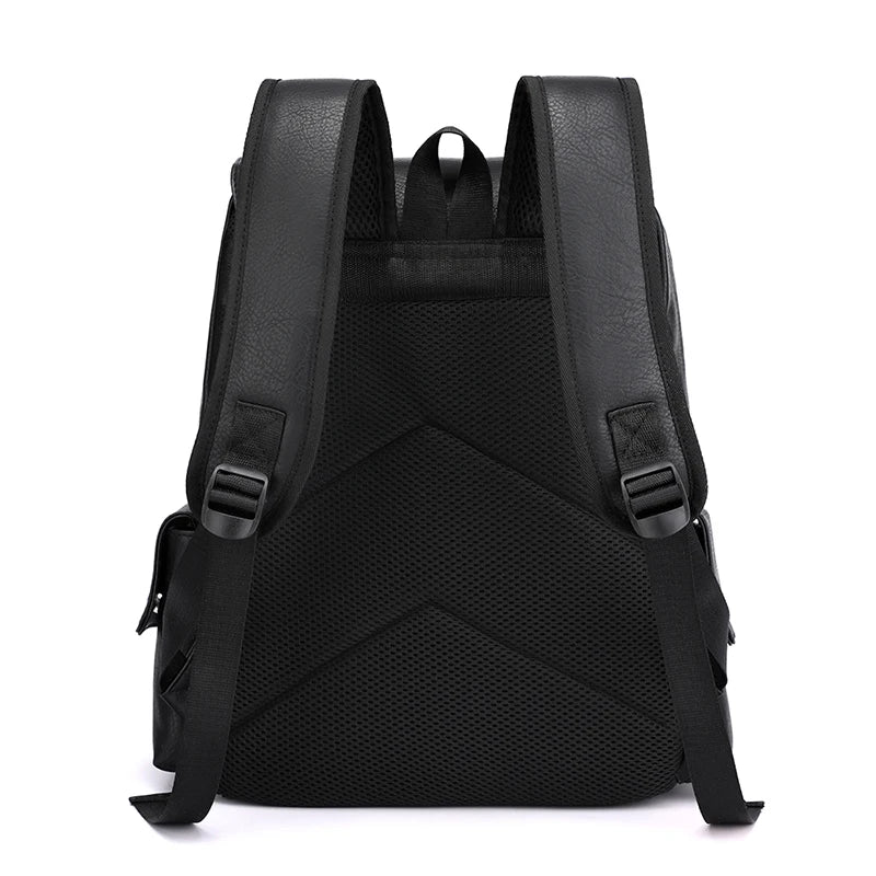 Elegant Unisex PU Leather Backpack – Spacious Model for Laptop