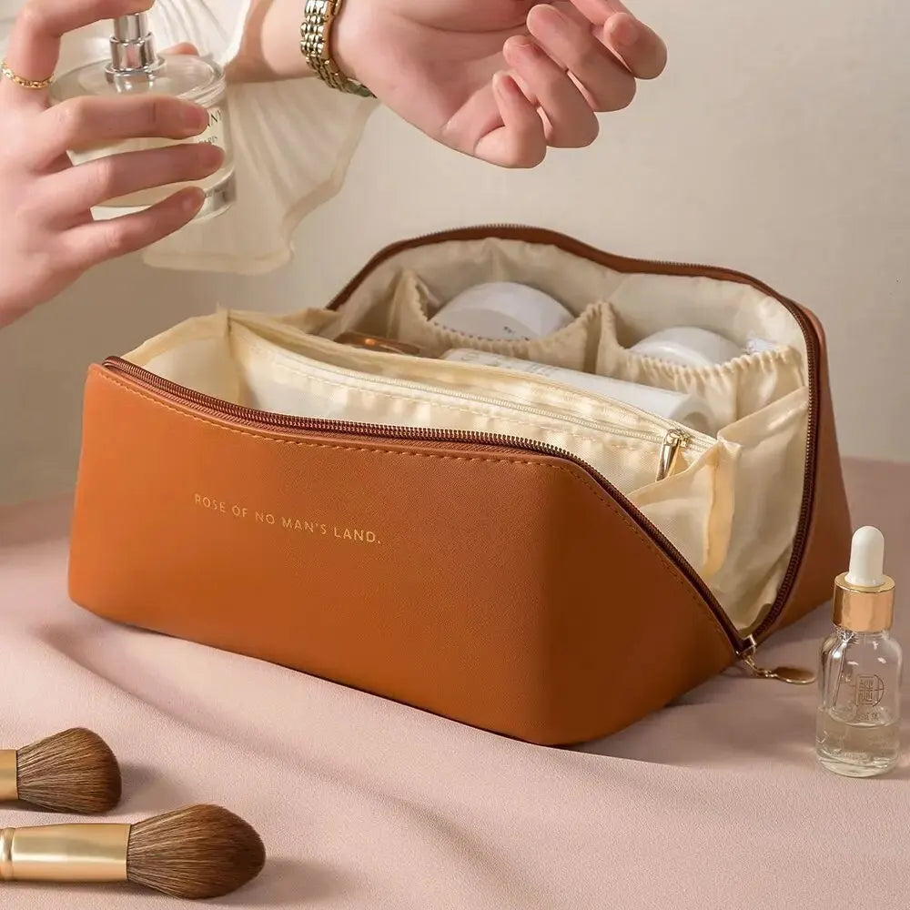 EleganceEssentials - Deluxe Makeup and Toiletry Bag for Women