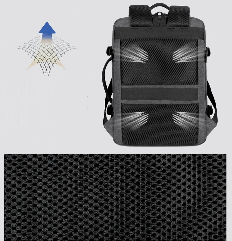 Expandable Business Backpack for Men with USB Port and Large Capacity | Waterproof and Multifunctional