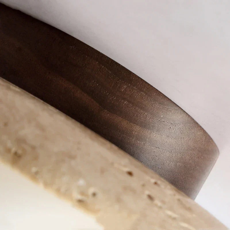 StoneAura - Recessed Travertine Chandelier | Effortless Luxury Light