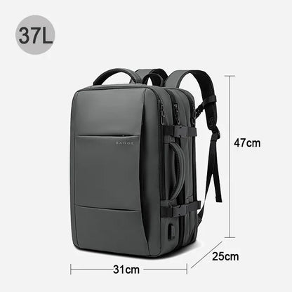 Bange Pro Travel Backpack – Large Waterproof Bag with USB Port, Expandable, 17.3-Inch Capacity, Business Backpack for Men