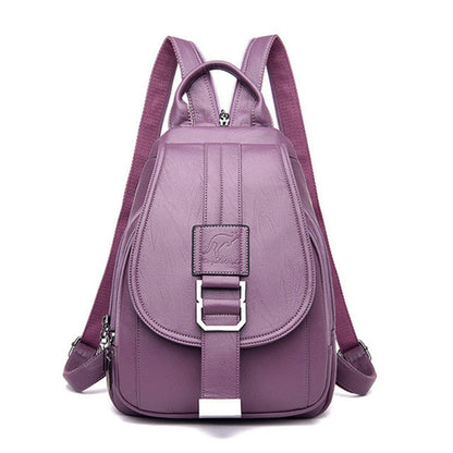 Elegant Leather Backpack for Women - LuxeVoyage Collection