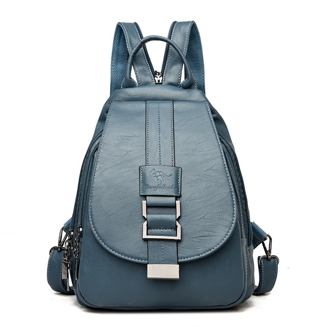 Elegant Leather Backpack for Women - LuxeVoyage Collection