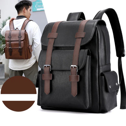 Elegant Unisex PU Leather Backpack – Spacious Model for Laptop