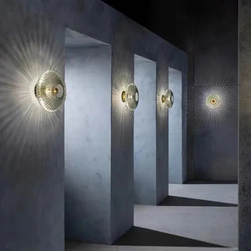 GlowéraLux Elegant Glass Wall Light | Warm Ambient Modern Lighting