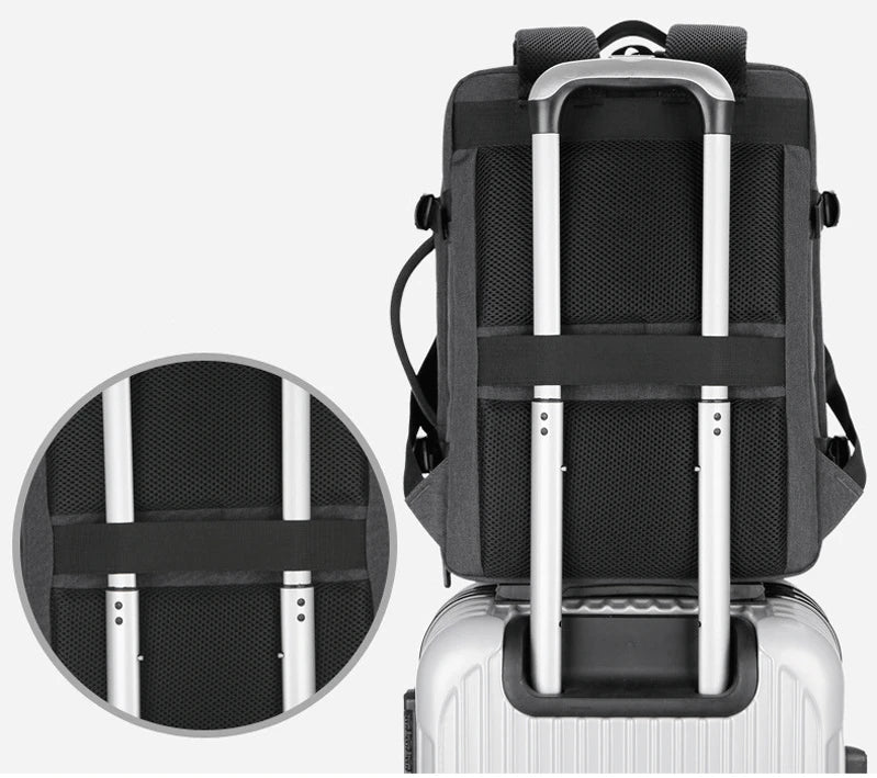 Expandable Business Backpack for Men with USB Port and Large Capacity | Waterproof and Multifunctional