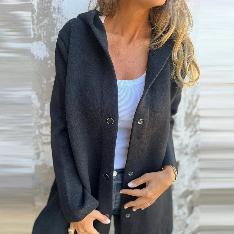 ChicStyle - Casual gray hooded jacket with pockets for everyday wear