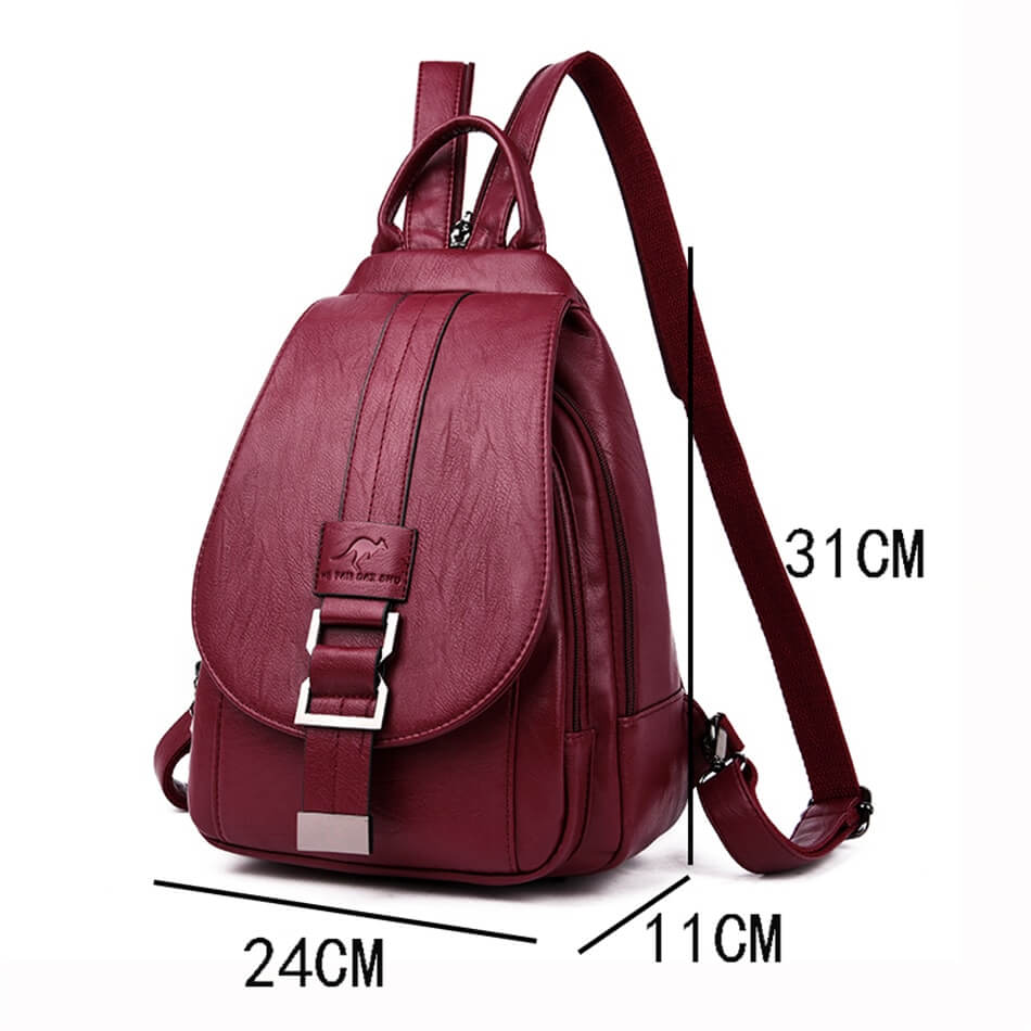 Elegant Leather Backpack for Women - LuxeVoyage Collection