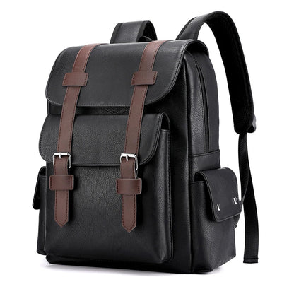 Elegant Unisex PU Leather Backpack – Spacious Model for Laptop