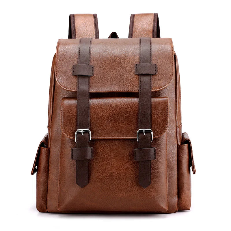 Elegant Unisex PU Leather Backpack – Spacious Model for Laptop