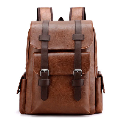 Elegant Unisex PU Leather Backpack – Spacious Model for Laptop