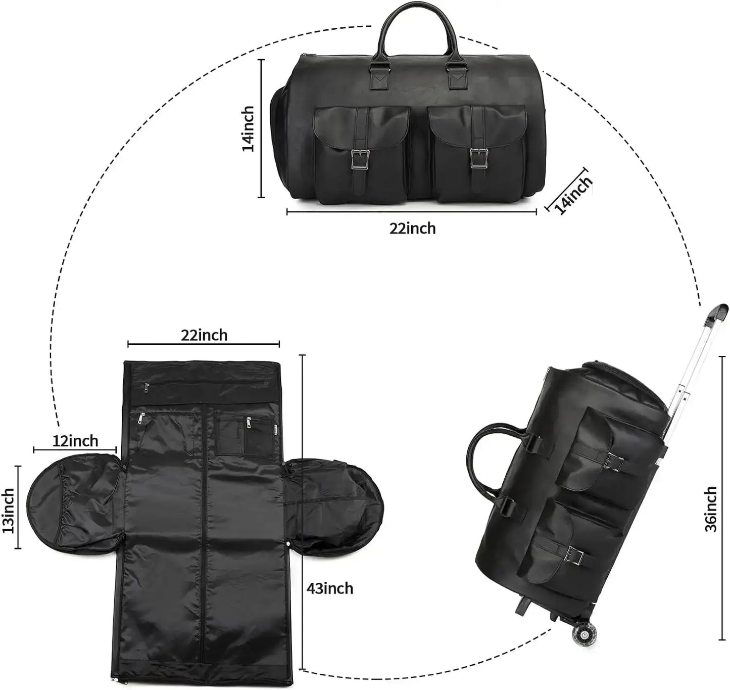 VoyagePro - Custom Rolling Duffle Bag with Wheels