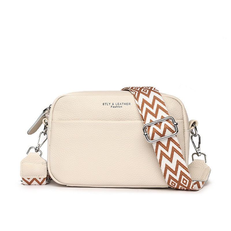 ChicElegance - Unique Design Crossbody Bag with Wide Strap