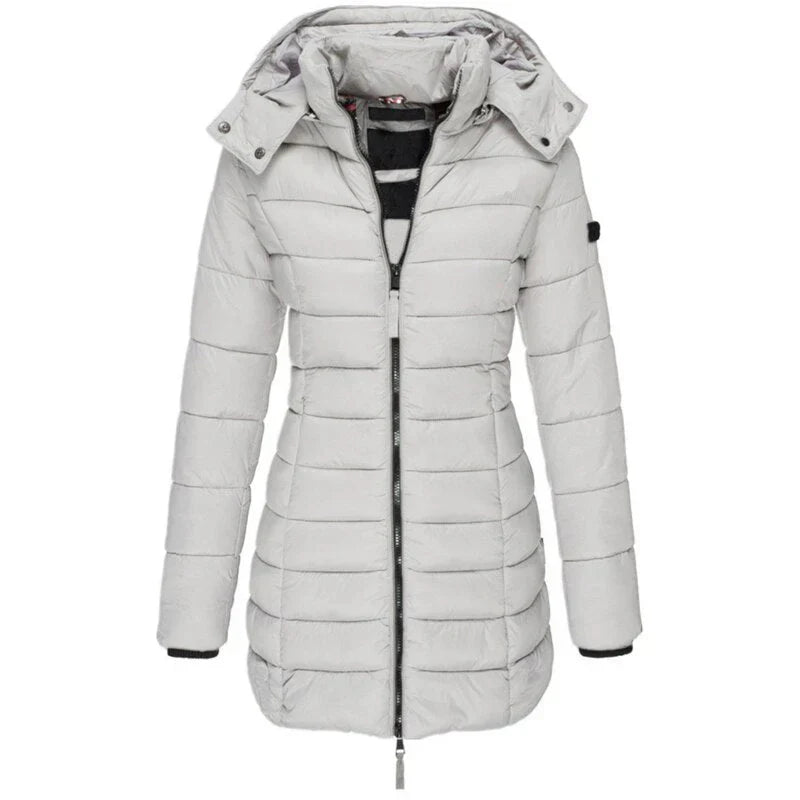 Urban Chic - stylish hooded down jacket for winter warmth