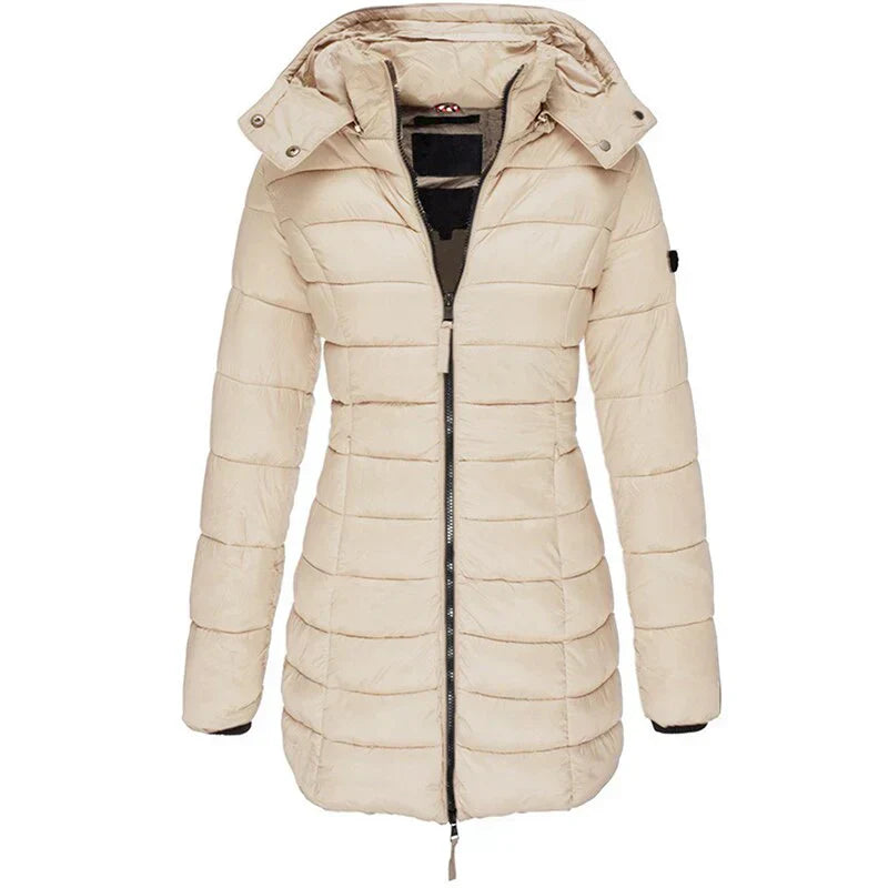 Urban Chic - stylish hooded down jacket for winter warmth