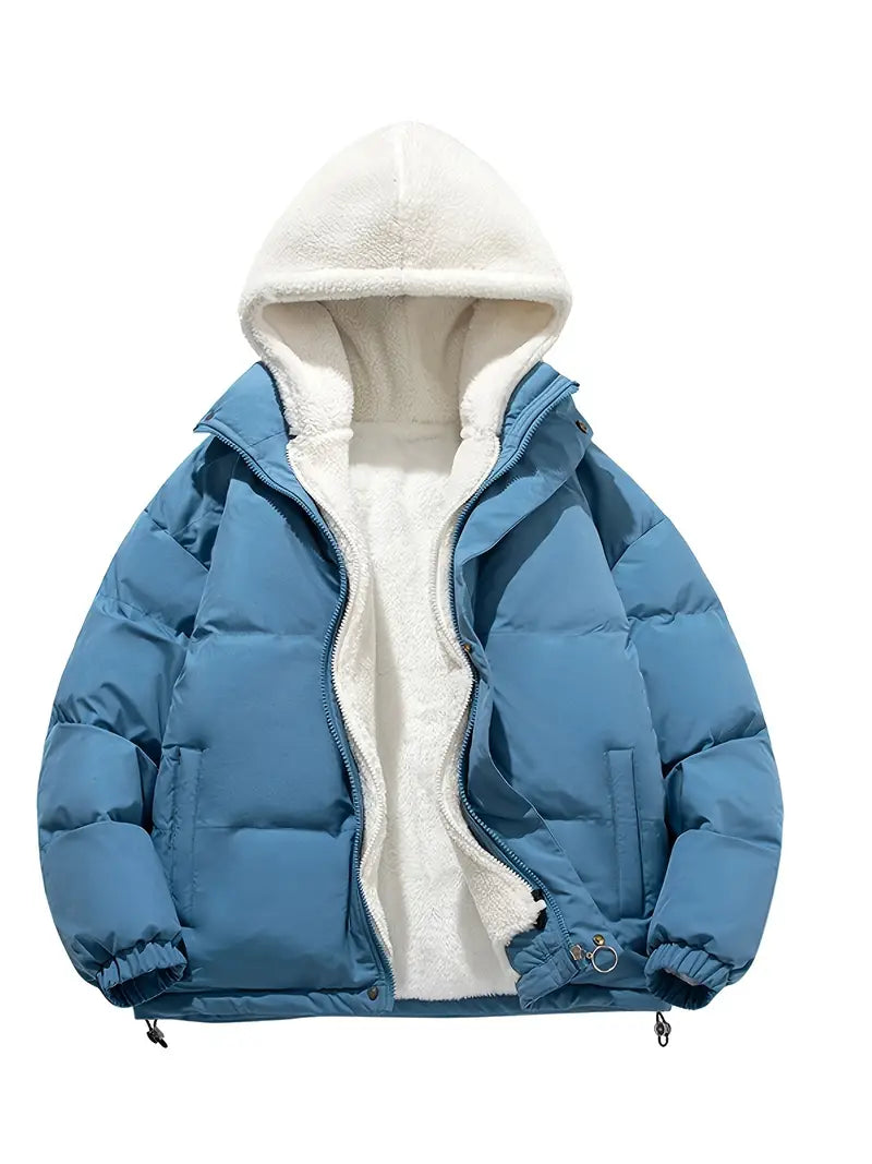 WarmNest - Cozy fleece winter jacket with hood for ultimate comfort