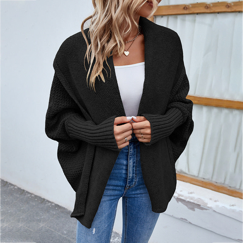 CozyKnits - Oversized knitted cardigan for autumn-winter fashion