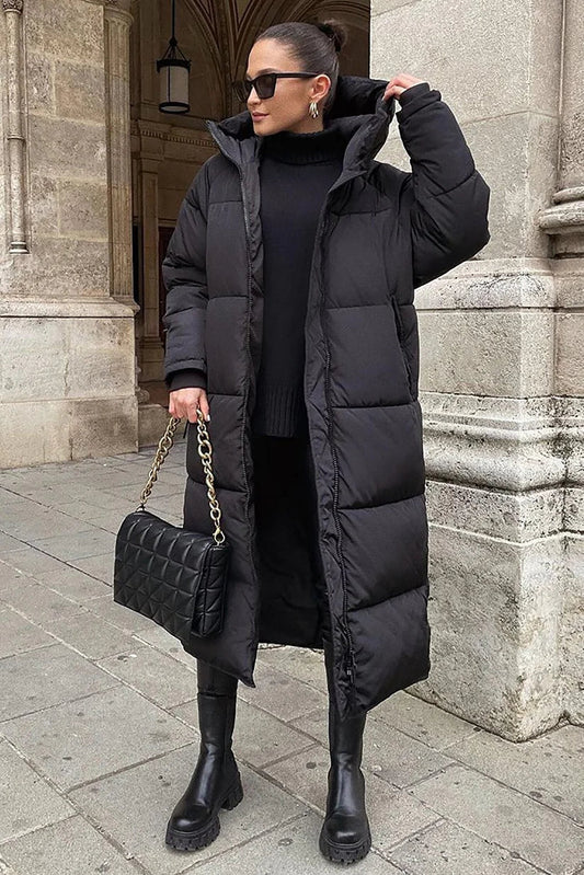 LunaWear - trendy long puffer coat for ultimate winter warmth