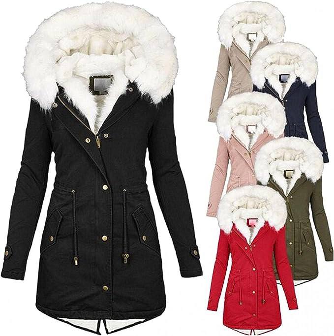 ChicAura - Elegant winter coat for women with luxurious fur lining