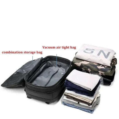 CompactPack - Space-Saving Vacuum Compression Backpack